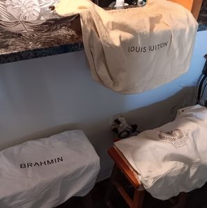 3 dust bag combo, louis vuiton,ralph lauren, brahmin